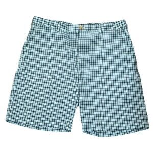 Peter Millar Shorts Men's Size 38 x 9 Blue Plaid Seersucker Golf Crown Sport Exc